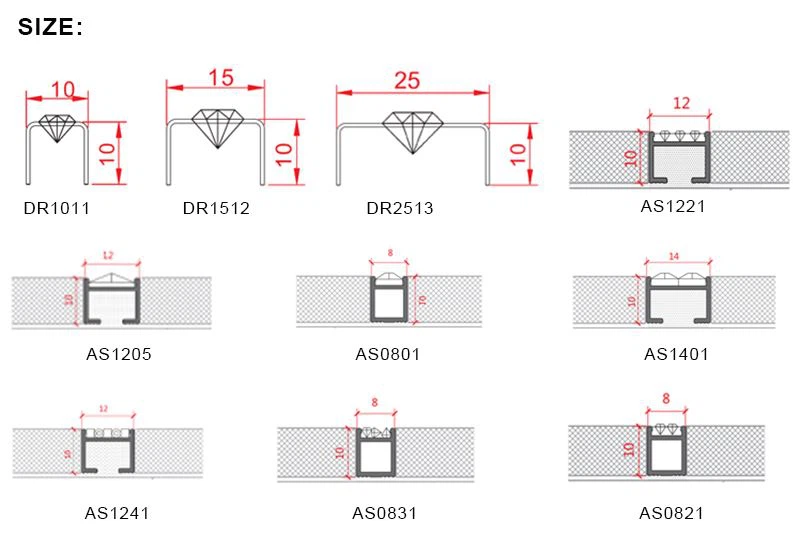 2 decorative metal tile trim size