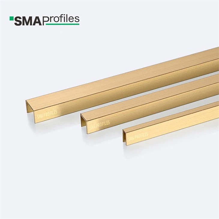 brushed brass tile trim 10mm