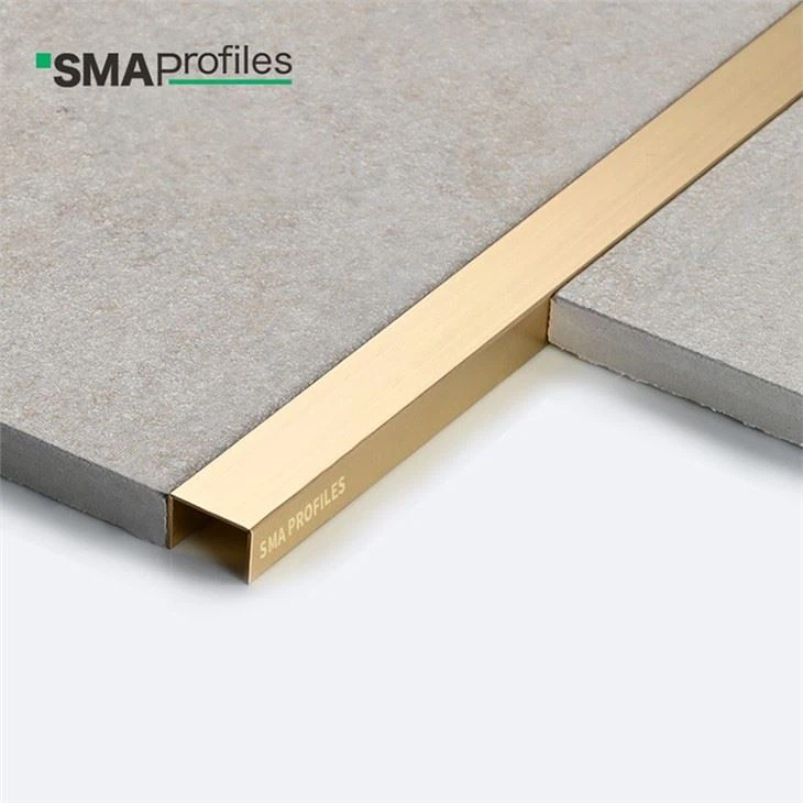 genesis brushed brass tile trim